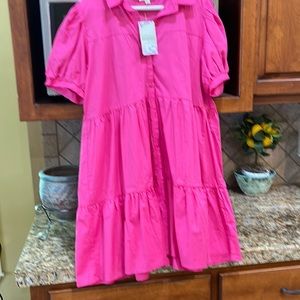 Beautiful pink dress size large. New never even tried on